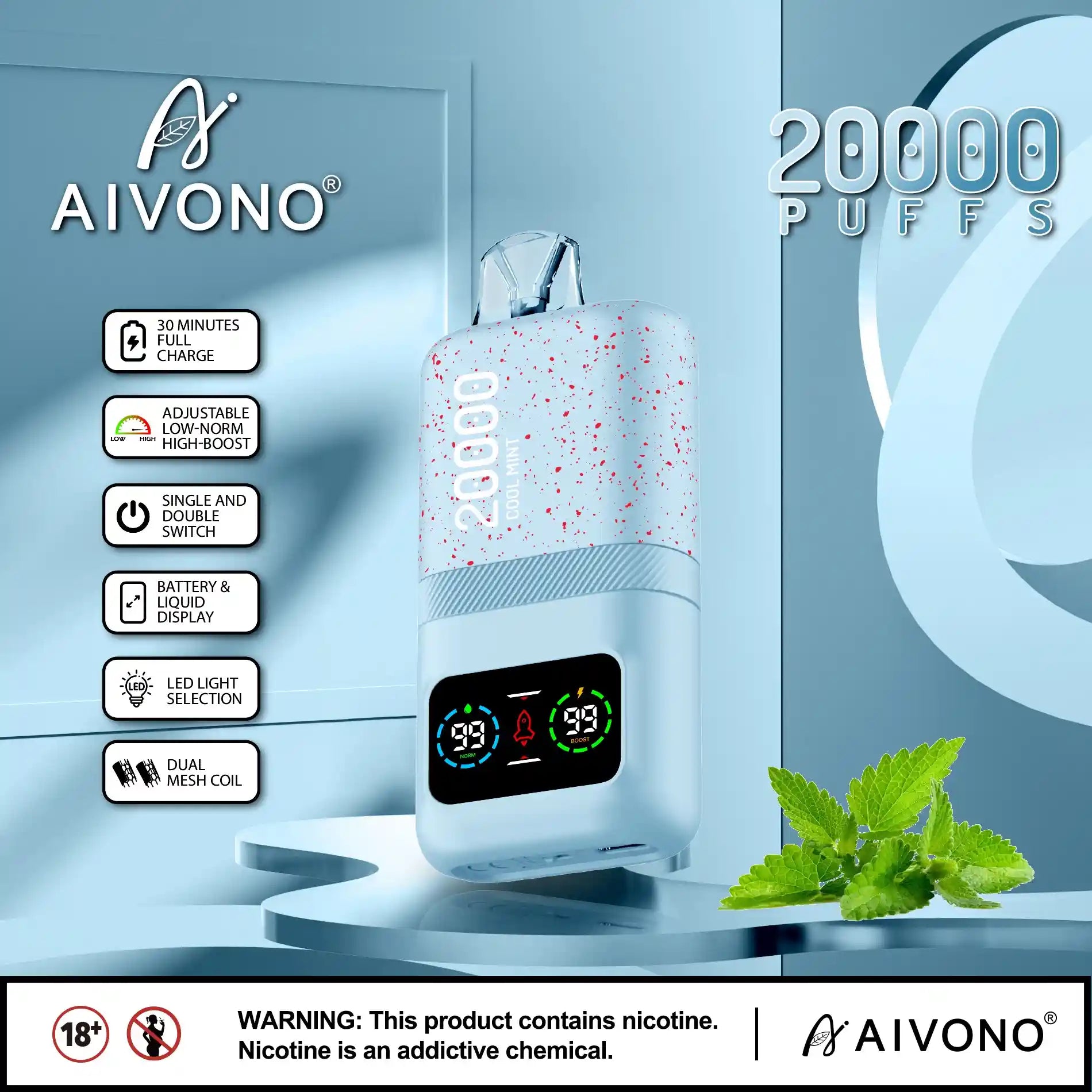 AIVONO AIM MAGIC 20000 PUFFS DOUBLE WIRE MESH