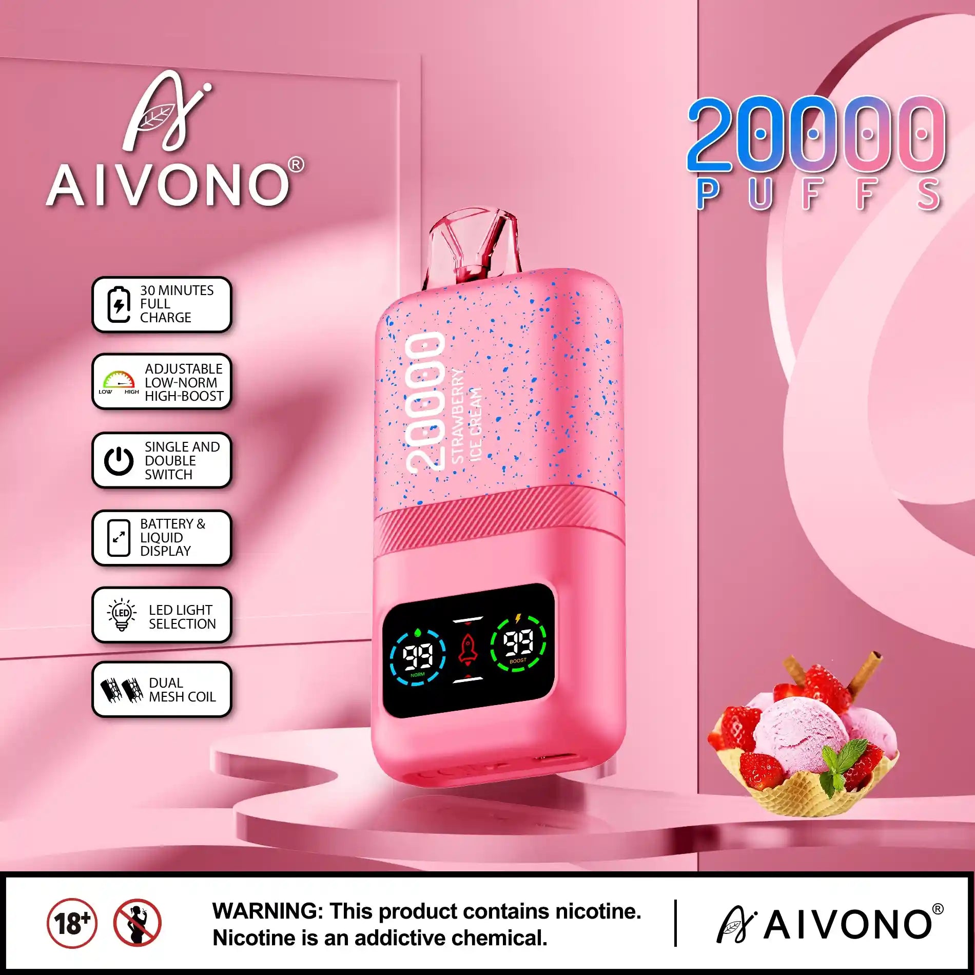 AIVONO AIM MAGIC 20000 PUFFS DOUBLE WIRE MESH