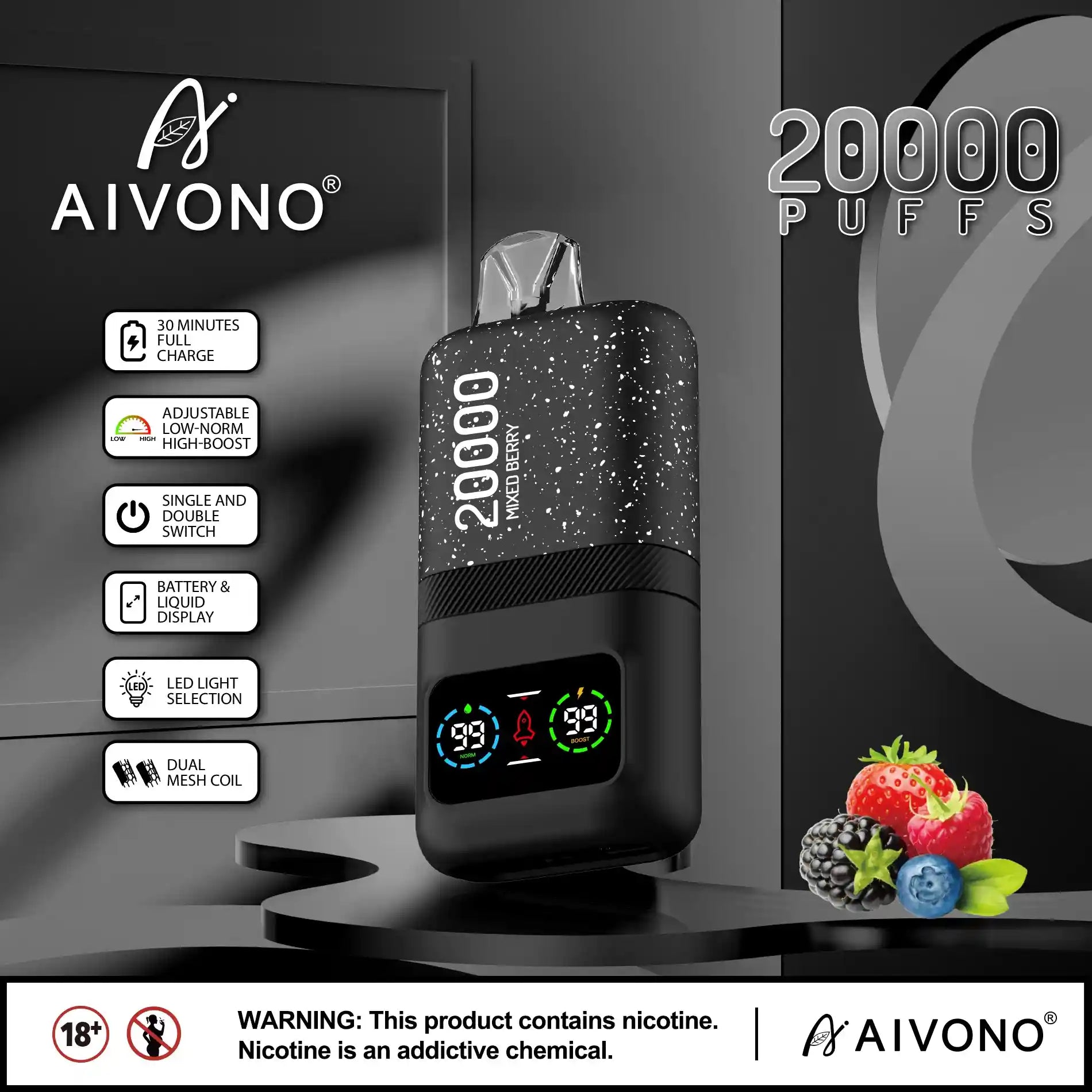 AIVONO AIM MAGIC 20000 PUFFS DOUBLE WIRE MESH