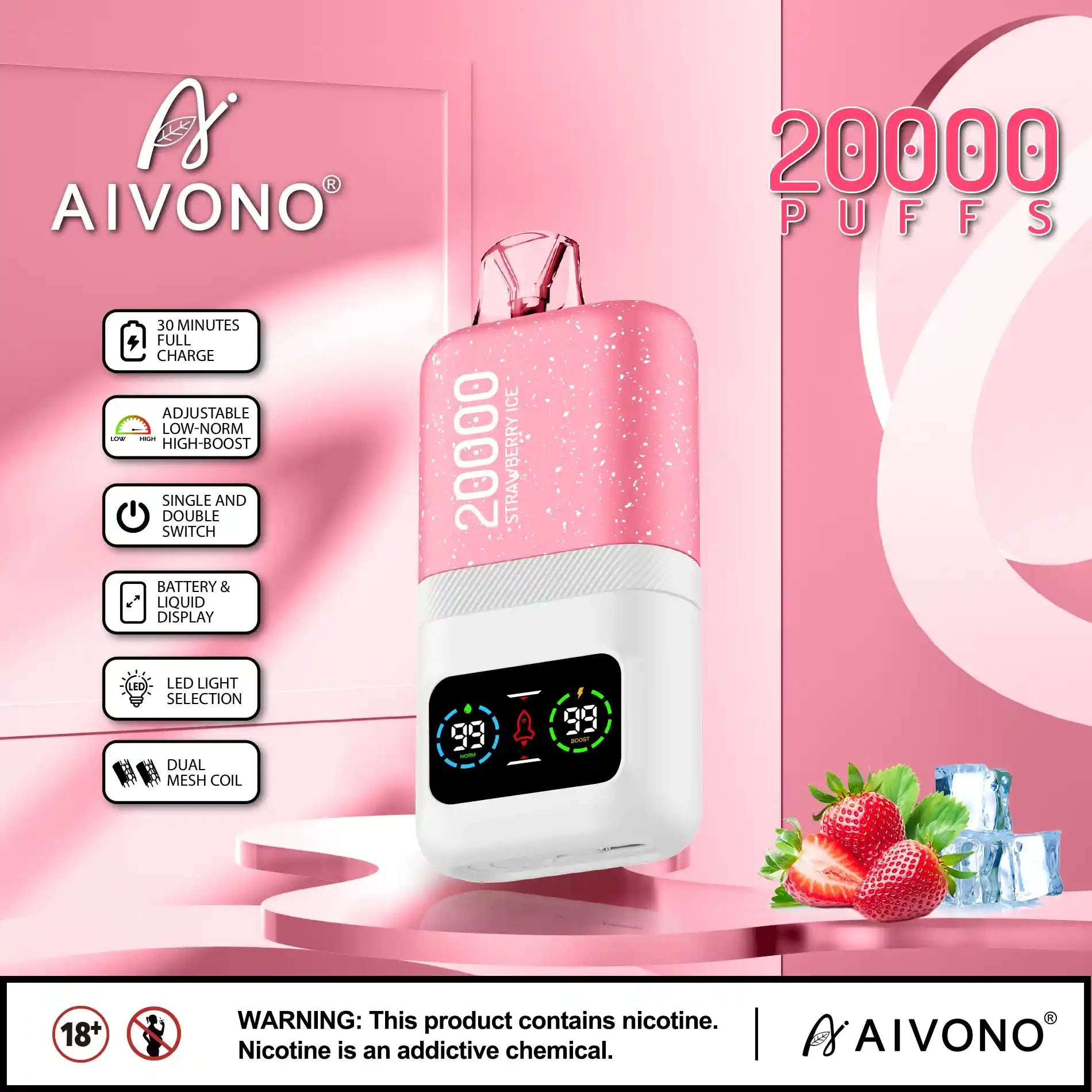 AIVONO AIM MAGIC 20000 PUFFS DOUBLE WIRE MESH