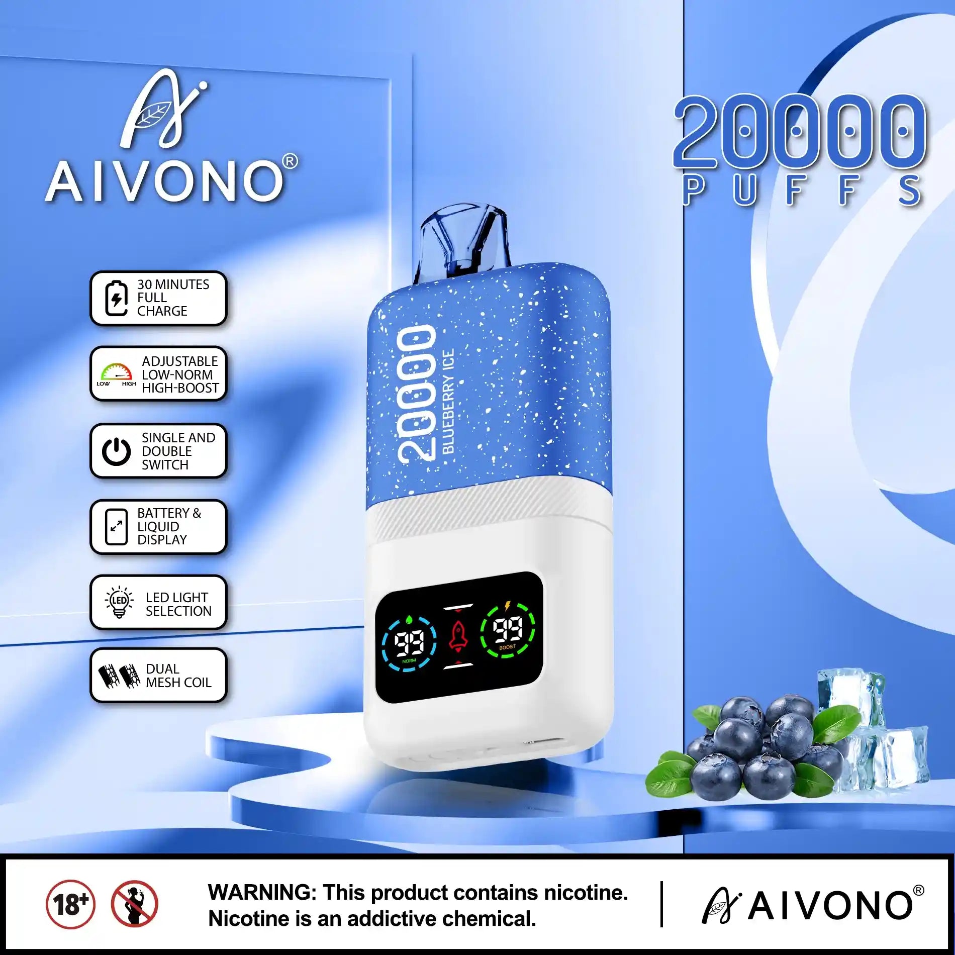 AIVONO AIM MAGIC 20000 PUFFS DOUBLE WIRE MESH