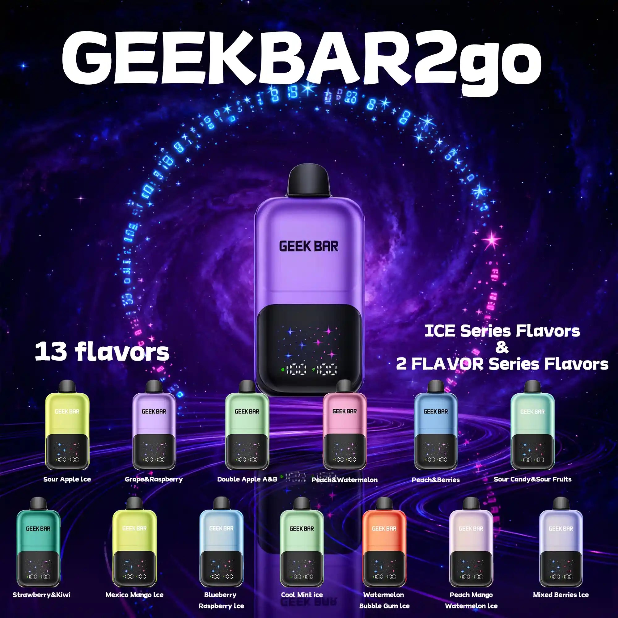 GEEK BAR 2 FLAVOR 2GO 50000 PUFFS